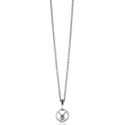 New Zinzi 9mm zilveren Stier sterrenbeeldhanger bezet met witte zirconia ZIH-STI (zonder collier)