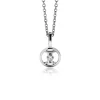 Zinzi 9mm zilveren Tweelingen sterrenbeeldhanger bezet met witte zirconia ZIH-TWE (zonder collier)