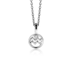 New Zinzi 9mm zilveren Waterman sterrenbeeldhanger bezet met witte zirconia ZIH-WAT (zonder collier)