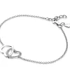 New Zinzi armband verbonden harten wit ZIA1736