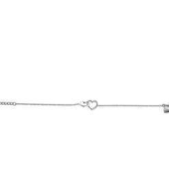 New Zinzi armband verbonden harten wit ZIA1736