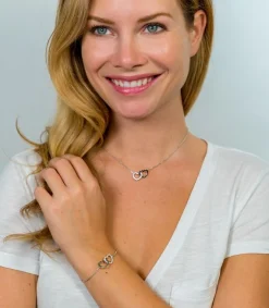 New Zinzi armband verbonden harten wit ZIA1736