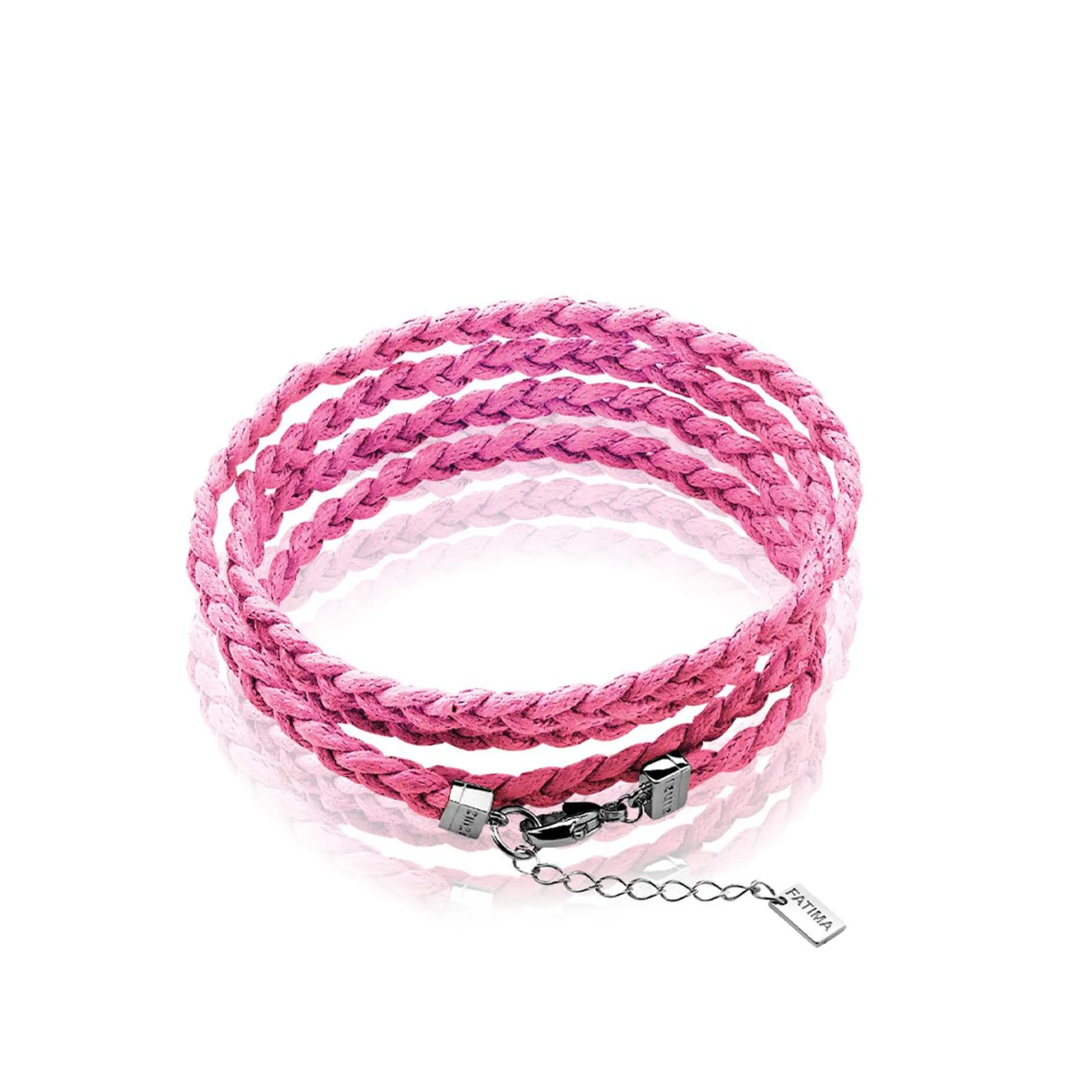 Best Zinzi by Fatima wikkelarmband fuchsia roze 75cm ZBF11F