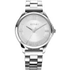 Zinzi Classy Mini horloge 30mm zilverkleurige wijzerplaat stalen kast en band ziw1202