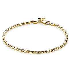 Best Zinzi geelgoud verguld zilveren fantasie armband 17-19cm ZIA1129G