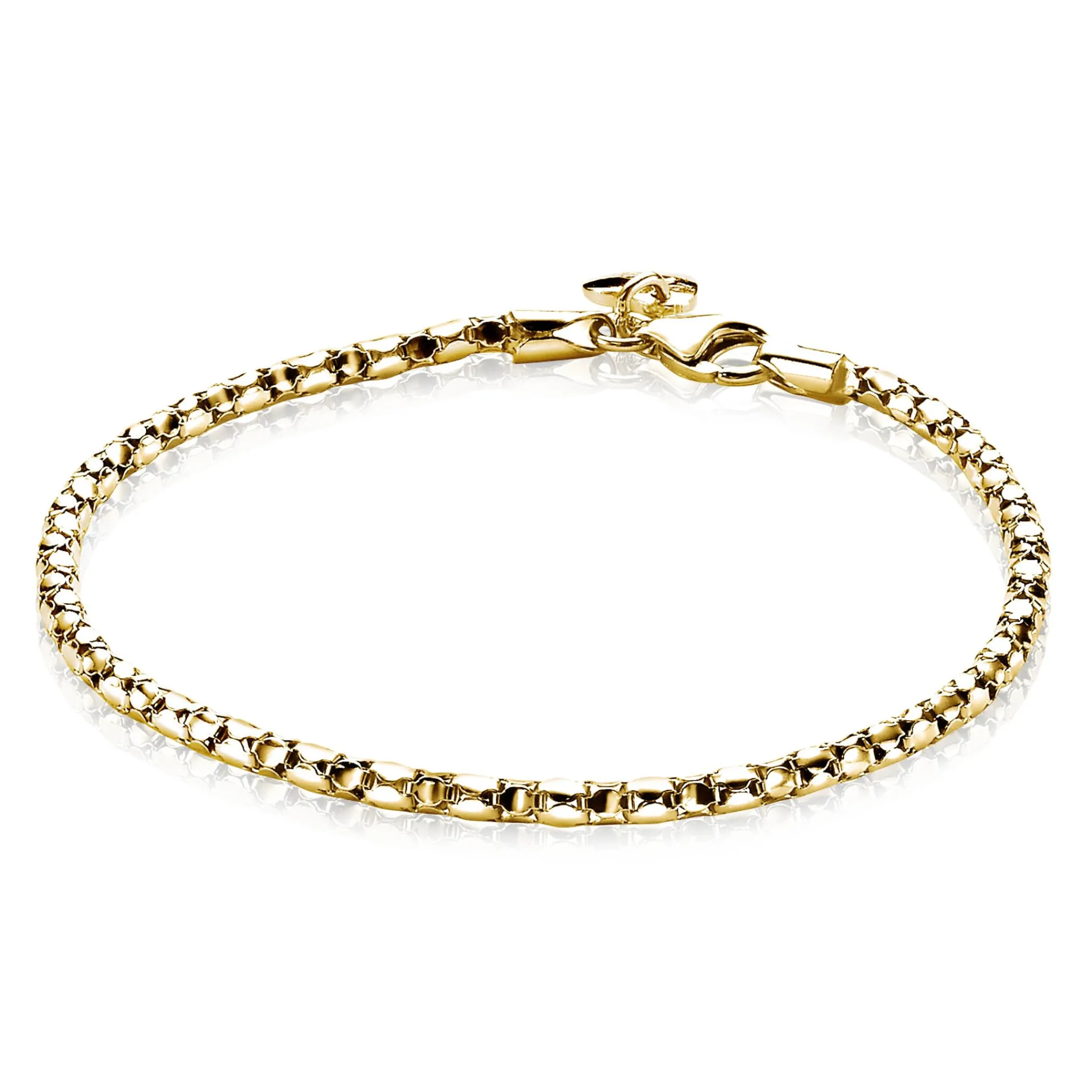 Best Zinzi geelgoud verguld zilveren fantasie armband 17-19cm ZIA1129G