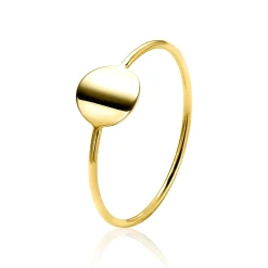 Online Zinzi Gold 14 karaat gouden ring glad rond ZGR215