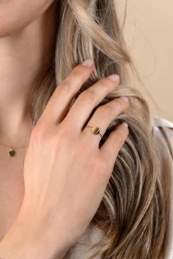 Online Zinzi Gold 14 karaat gouden ring glad rond ZGR215