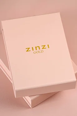 Best Zinzi Gold 14 karaat gouden collier open rondjes in elkaar 42cm ZGC115