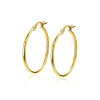 Best Zinzi Gold 14 karaat gouden oorringen ronde buis 23 x 1,5mm ZGO260