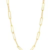 Clearance Zinzi Gold 14 karaat gouden collier 45cm met paperclip schakels 2,2mm breed ZGC296