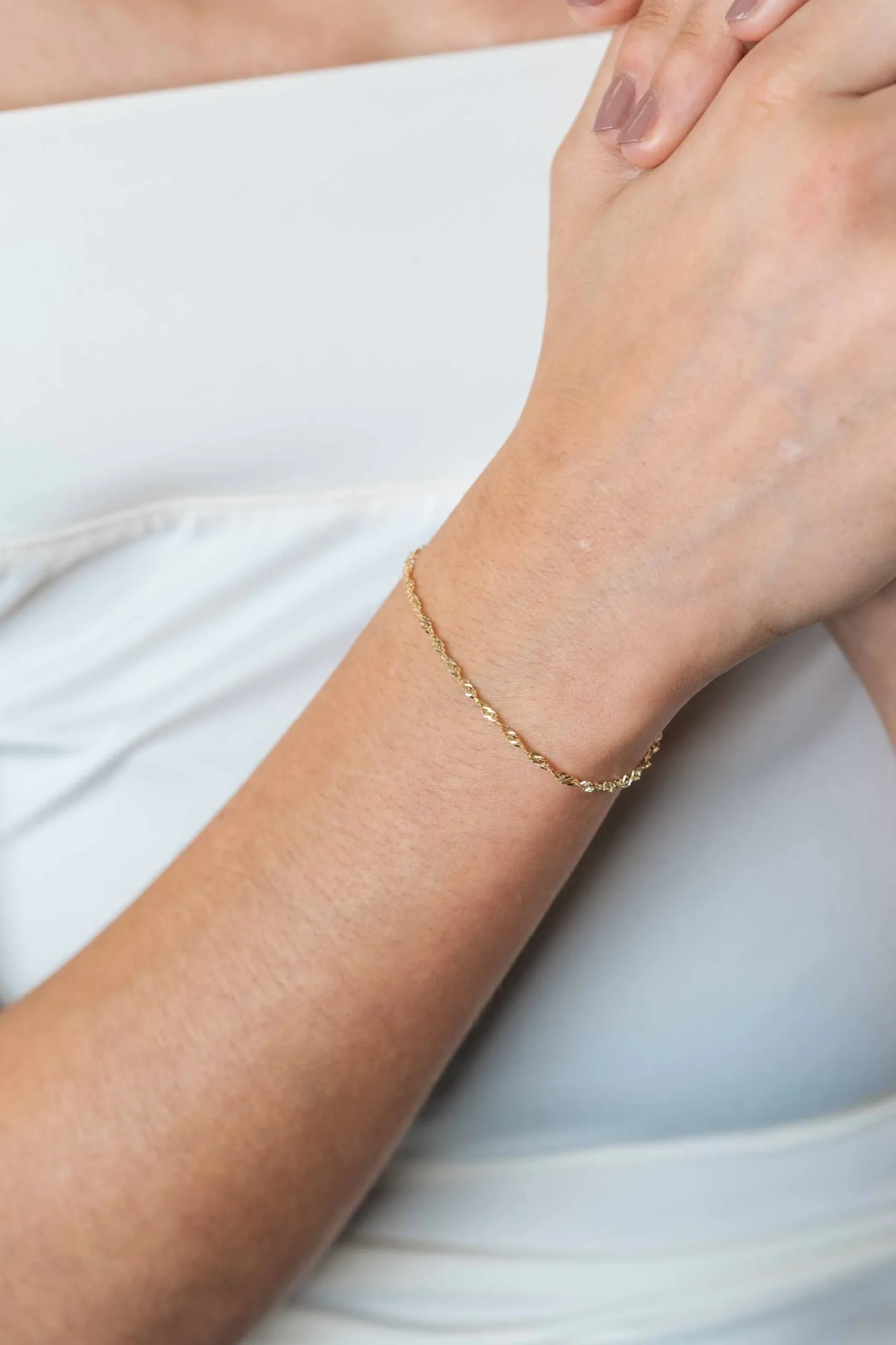 New Zinzi Gold 14 karaat gouden massieve Singapore armband 1,8mm breed 17-19cm ZGA501