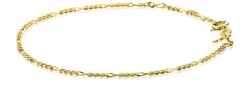 Outlet Zinzi Gold 14 karaat gouden figaro armband 1,5mm breed ZGA294