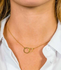 Hot Zinzi Gold 14 karaat gouden jasseron ketting ronde vormen 42cm ZGC113