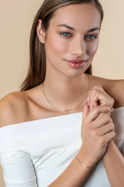 Best Zinzi Gold 14 karaat gouden massieve armband met glanzende fantasie plaatjes 1,7mm breed 17-19cm ZGA497