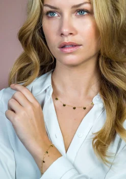 Outlet Zinzi Gold 14 karaat gouden collier met 7 rondjes 45cm ZGC167
