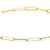 Outlet Zinzi Gold 14 karaat gouden armband met paperclip schakels 2,7mm breed ZGA297