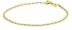 Hot Zinzi Gold 14 karaat gouden fantasie schakel-armband 1,6mm breed ZGA295