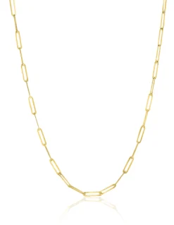 Zinzi Gold 14 karaat gouden collier 45cm met paperclip schakels 1,6mm breed ZGC298