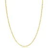New Zinzi Gold 14 karaat gouden massieve ketting met glanzende fantasie plaatjes 1,7mm breed 41-43cm ZGC497