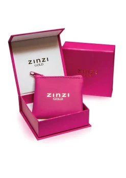 Best Zinzi Gold 14 karaat gouden aanschuifring rond wit ZGR147