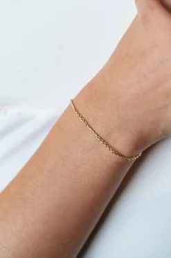 Sale Zinzi Gold 14 karaat gouden massieve armband met bewerkte gedraaide staafjes en fijne jasseron schakels 2mm breed 17-19cm ZGA500