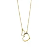 Clearance Zinzi Gold 14 karaat gouden jasseron ketting open harten 42cm ZGC114