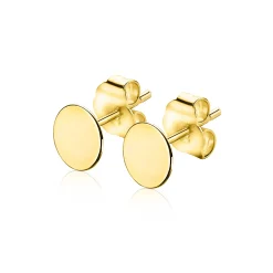 Best Zinzi Gold 14 karaat gouden oorknoppen glad rond 6mm ZGO215