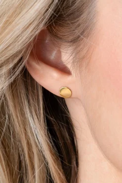 Best Zinzi Gold 14 karaat gouden oorknoppen glad rond 6mm ZGO215