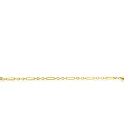 Discount Zinzi Gold 14 karaat gouden armband met trendy paperclip-schakel en ovale schakels van 4mm breed. lengte 19cm ZGA473