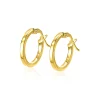 Clearance Zinzi Gold 14 karaat gouden oorringen vierkante buis 13 x 1,5mm ZGO257