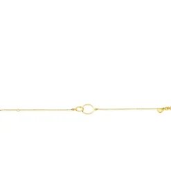 Clearance Zinzi Gold 14 karaat gouden jasseron armband ronde vormen 18-20cm ZGA113