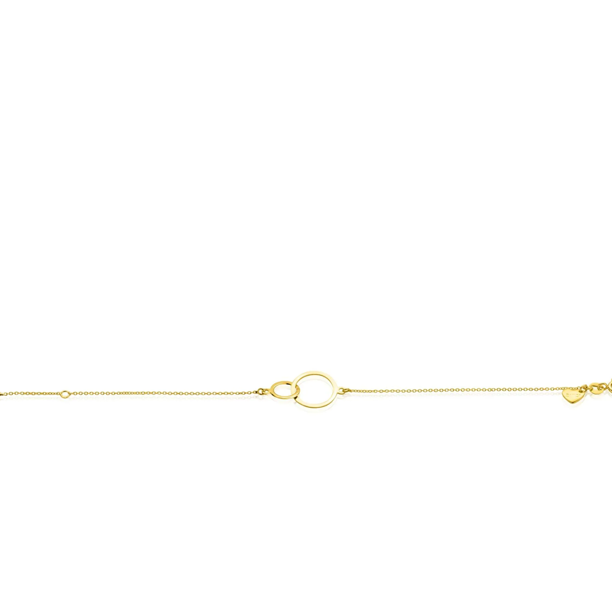Clearance Zinzi Gold 14 karaat gouden jasseron armband ronde vormen 18-20cm ZGA113