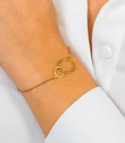 Clearance Zinzi Gold 14 karaat gouden jasseron armband ronde vormen 18-20cm ZGA113