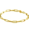 Online Zinzi Gold 14 krt gouden armband met trendy paperclip/closed for ever schakels 4mm breed, lengte 19cm ZGA347