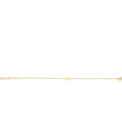 Online Zinzi Gold 14 krt gouden armband 16-19cm met hart hanger 6mm ZGA312