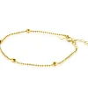 Clearance Zinzi Gold 14 krt gouden bolletjes armband 3mm breed, lengte 16-19cm ZGA311