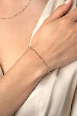 Clearance Zinzi Gold 14 krt gouden jasseron armband 2,2mm breed 18-20cm ZGA441