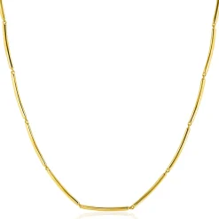 Sale Zinzi Gold 14 krt gouden ketting met langwerpige glanzende staafjes 1,6mm breed 40-43cm ZGC461