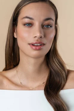 Clearance Zinzi Gold 14 krt gouden ketting met subtiele jasseron schakels en vijf open hartjes 5mm breed 42-45cm ZGC504