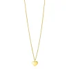 Online Zinzi Gold 14 krt gouden ketting 43cm met hart hanger 8mm ZGC312