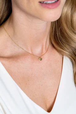 Online Zinzi Gold 14 krt gouden ketting 43cm met hart hanger 8mm ZGC312