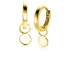New Zinzi Gold 14 krt gouden oorbedels glad rond 5,5mm ZGCH388 (zonder oorringen)