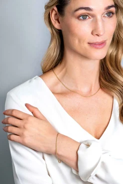 Best Zinzi Gold 14 krt gouden palmier armband 1,5mm breed, lengte 18,5cm ZGA307