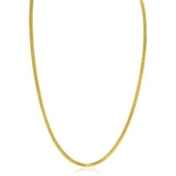 Sale Zinzi Gold 14 krt gouden popcorn schakel-collier 3mm breed, lengte 43cm ZGC380