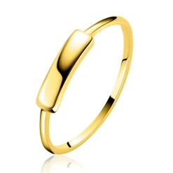 Hot Zinzi Gold 14 krt gouden ring met glad staafje ZGR553