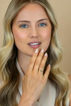 Hot Zinzi Gold 14 krt gouden ring met glad staafje ZGR553