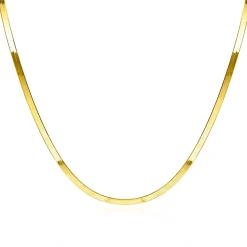 New Zinzi gold plated zilveren platte slangen-ketting 45cm 3,5mm breed ZIC2292G