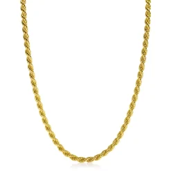 Online Zinzi gold plated zilveren koord ketting 45cm 4mm breed ZIC2343G