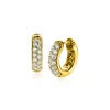 Sale Zinzi gold plated zilveren luxe oorringen 14 x 4mm witte zirconia's ZIO2317Y